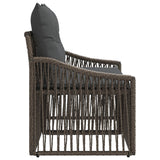 Divano da giardino 2-Numero di posti Grigio polyrattan