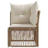 Unità divano angolare Beige polyrattan