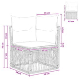 Unità divano angolare Beige polyrattan