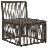 Unità divano senza braccioli Grigio polyrattan