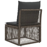 Unità divano senza braccioli Grigio polyrattan
