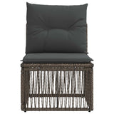Unità divano senza braccioli Grigio polyrattan