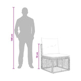 Unità divano senza braccioli Grigio polyrattan