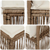 Unità divano senza braccioli Beige polyrattan
