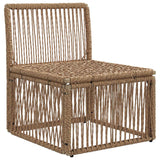 Unità divano senza braccioli Beige polyrattan