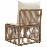 Unità divano senza braccioli Beige polyrattan