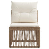 Unità divano senza braccioli Beige polyrattan