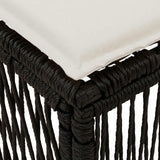 Poggiapiedi Nero polyrattan