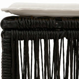 Poggiapiedi Nero polyrattan