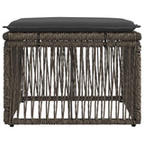 Poggiapiedi Grigio polyrattan