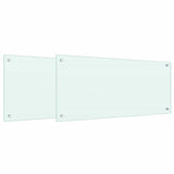 Rivestimento da Cucina 2 pcs Bianco 90 x 40 cm vetro temperato