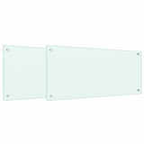 Schienale da cucina 2 pcs Bianco 90 x 40 cm vetro temperato