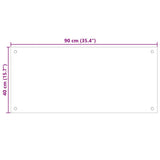 Schienale da cucina 2 pcs Bianco 90 x 40 cm vetro temperato