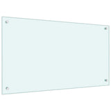 Schienale da cucina 2 pcs Bianco 90 x 50 cm vetro temperato