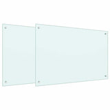 Rivestimento da Cucina 2 pcs Bianco 90 x 60 cm vetro temperato