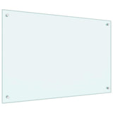 Schienale da cucina 2 pcs Bianco 90 x 60 cm vetro temperato