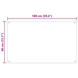 Schienale da cucina 2 pcs Bianco 100 x 40 cm vetro temperato