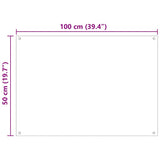 Rivestimento da Cucina 2 pcs Bianco 100 x 50 cm vetro temperato