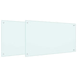 Rivestimento da Cucina 2 pcs Bianco 100 x 60 cm vetro temperato