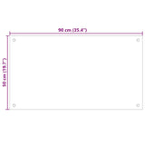 Schienale da cucina 2 pcs Trasparente 90 x 50 cm