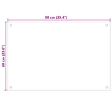 Rivestimento da Cucina 2 pcs Trasparente 90 x 60 cm