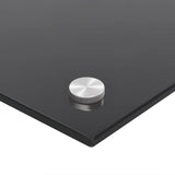 Schienale da cucina 2 pcs Nero 90 x 40 cm vetro temperato