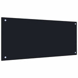 Schienale da cucina 2 pcs Nero 90 x 40 cm vetro temperato