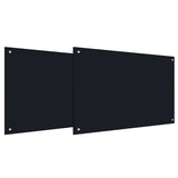 Schienale da cucina 2 pcs Nero 90 x 50 cm vetro temperato