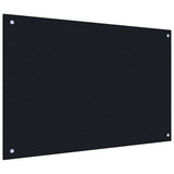Schienale da cucina 2 pcs Nero 90 x 50 cm vetro temperato