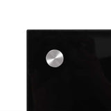 Schienale da cucina 2 pcs Nero 100 x 40 cm vetro temperato