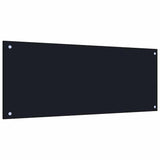Rivestimento da Cucina 2 pcs Nero 100 x 40 cm vetro temperato