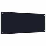 Schienale da cucina 2 pcs Nero 100 x 40 cm vetro temperato