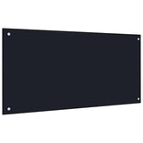 Schienale da cucina 2 pcs Nero 100 x 50 cm vetro temperato