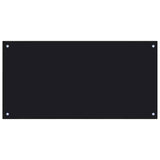 Schienale da cucina 2 pcs Nero 100 x 50 cm vetro temperato