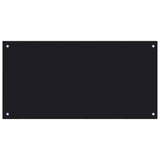 Rivestimento da Cucina 2 pcs Nero 100 x 50 cm vetro temperato