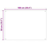 Schienale da cucina 2 pcs Nero 100 x 50 cm vetro temperato