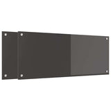 Rivestimento da Cucina 2 pcs Grigio scuro 100 x 40 cm