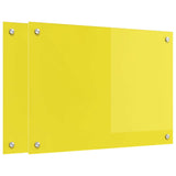 Rivestimento da Cucina 2 pcs Giallo 70 x 50 cm vetro temperato