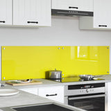 Rivestimento da Cucina 2 pcs Giallo 80 x 40 cm vetro temperato