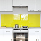 Rivestimento da Cucina 2 pcs Giallo 80 x 50 cm vetro temperato