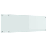 Schienale da cucina 2 pcs Bianco 110 x 40 cm vetro temperato