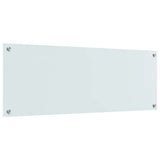 Schienale da cucina 2 pcs Bianco 110 x 40 cm vetro temperato
