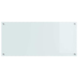 Rivestimento da Cucina 2 pcs Bianco 110 x 50 cm vetro temperato