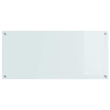 Schienale da cucina 2 pcs Bianco 110 x 50 cm vetro temperato
