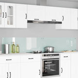 Rivestimento da Cucina 2 pcs Bianco 120 x 40 cm vetro temperato