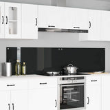 Rivestimento da Cucina 2 pcs Nero 110 x 50 cm vetro temperato