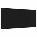 Rivestimento da Cucina 2 pcs Nero 110 x 50 cm vetro temperato