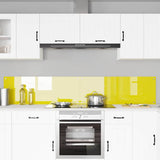 Rivestimento da Cucina 2 pcs Giallo 110 x 40 cm vetro temperato