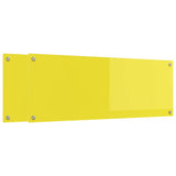 Rivestimento da Cucina 2 pcs Giallo 110 x 40 cm vetro temperato