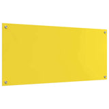 Rivestimento da Cucina 2 pcs Giallo 110 x 50 cm vetro temperato